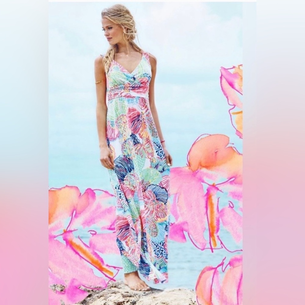 Lilly Pulitzer Sloane Maxi Dress "Roar of the Seas" print. Size XS